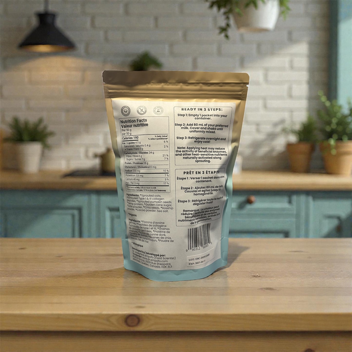 Mixed Sprouts, Collagen, Rosehip Powder & Cocoa